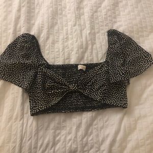 BLACK AND WHITE CROP TOP